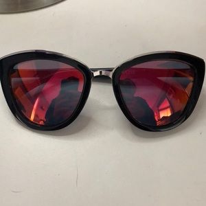 Diff Eyewear Pink Reflective Sunglasses
